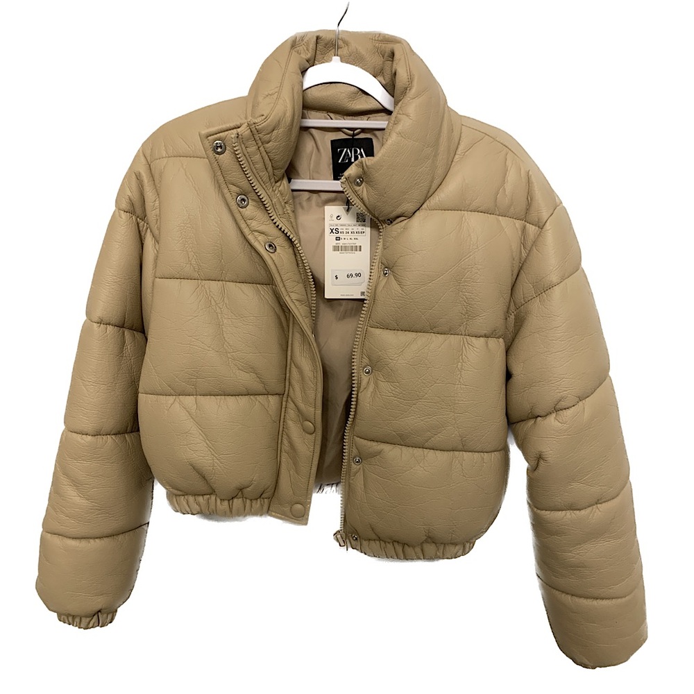 ZARA beige puffer coat! (NWT)